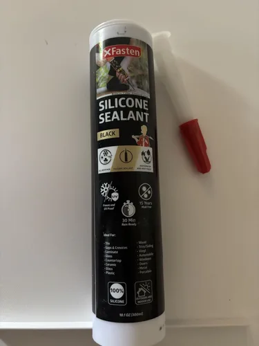 Miniatura 2 de XFasten Cartucho de sellador de silicona negro impermeable, 10.1 onzas (paquete de 4) cartucho de sellador adhesivo de silicona negro para caravana