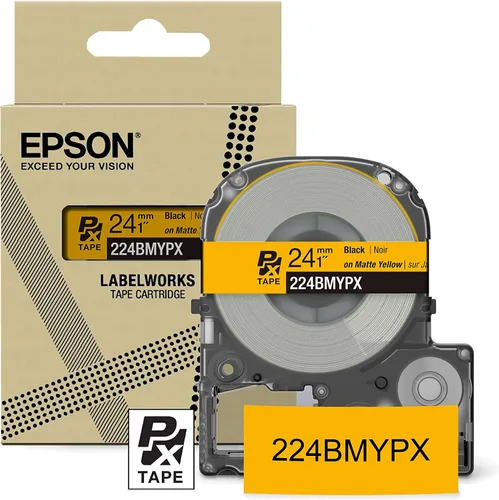 Miniatura 9 de Epson LABELWORKS 224BMBEPX Cartucho de Cinta de PET (Poliéster) Genuino - Negro sobre Beige Mate Cinta de Etiquetadora para Manualidades