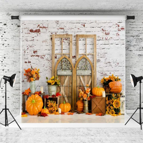 Miniatura 14 de Kate Fondo de fotografía para el día de Acción de Gracias, otoño, calabaza, decoración del hogar, fondo para niños, fiesta, estudio (7 x 5 pies)