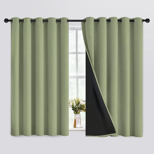 Miniatura 143 de SimpleHome - Cortinas opacas 100% para recámara, cortinas de ventana con ojales beige, con aislamiento térmico, cortinas de oscurecimiento