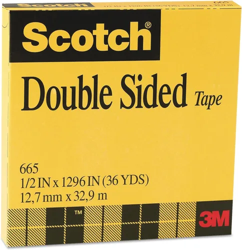 Miniatura 2 de Scotch 665121296 Cinta de doble cara, 1/2 pulgada x 1296 pulgadas, núcleo de 3 pulgadas, transparente