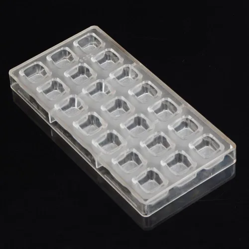 Miniatura 4 de Grainrain - Molde de chocolate cuadrado de policarbonato, molde de barra de chocolate, herramientas para dulces y pastelería, plástico duro 5