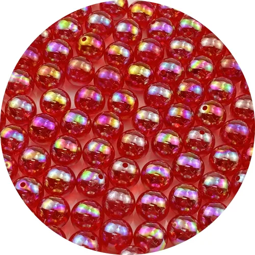Miniatura 66 de 2000 cuentas redondas acrílicas de 0.157 pulgadas (0.157 in), cuentas espaciadoras de colores AB con agujero para bricolaje, pulseras, collares