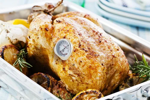 Miniatura 4 de GoodCook Termómetro diario para carne con esfera bidireccional que muestra la temperatura y el tipo de carne con sonda de acero inoxidable, incluye