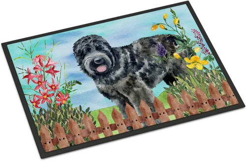 Miniatura 69 de Caroline's Treasures CK1311MAT Cavalier Spaniel Poinsettas - Felpudo de 18 x 27 pulgadas, tapete para puerta delantera, interior y exterior