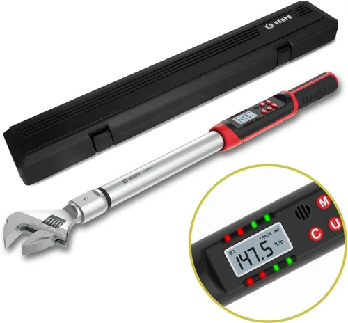 Miniatura 9 de VANPO Llave dinamométrica Hvac 2.2-44.2 pies/libras/3-60 N.m, boca de extremo abierto de 9×12 mm, mordaza ajustable de 38 mm, precisión ±2%
