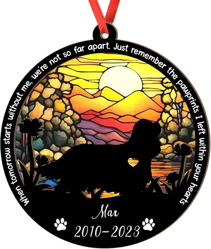 Miniatura 123 de Adorno personalizado para atrapasoles de sabueso afgano, adorno de Navidad de sabueso afgano – Regalo para perro amante, sabueso afgano