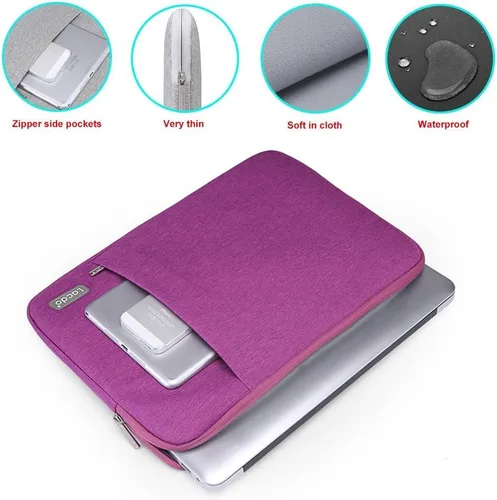 Miniatura 4 de Funda Lacdo de 11 a 15 in con tela impermeable para Macbook Air Pro, Púrpura