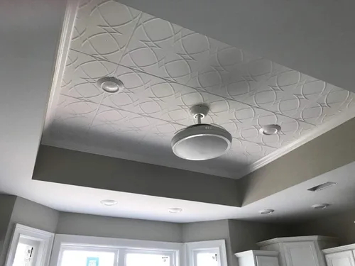 Miniatura 4 de A La Maison Ceilings R82 - Azulejos de techo de espuma con pegamento (256 pies cuadrados/caja), paquete de 96, color blanco liso blanco simple