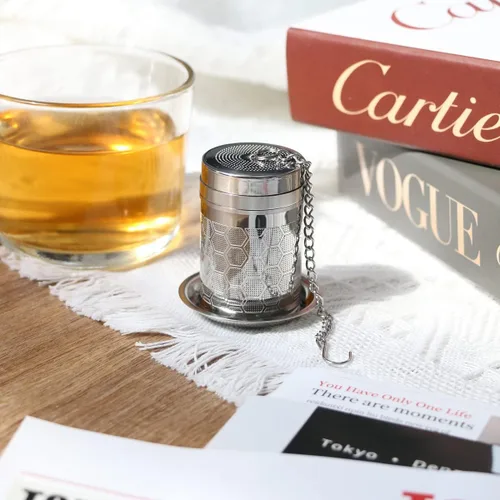 Miniatura 6 de Infusores de té para té suelto (paquete de 1), colador de té de acero inoxidable 18/8, difusor de té de malla extrafina para preparar té, especias