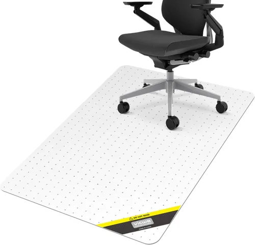 Vicwe Tapete para silla de oficina para alfombra, 36'' x 48'' Tapete para silla de uso pesado para pisos alfombrados, tapete duro de fácil