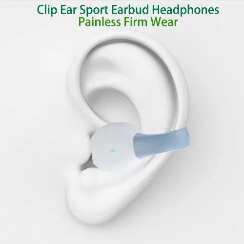 Miniatura 5 de IHAO Auriculares deportivos con clip Bluetooth 5.3 abierto, clip en la oreja nunca se cae, 8 horas de tiempo de reproducción con estuche de carga