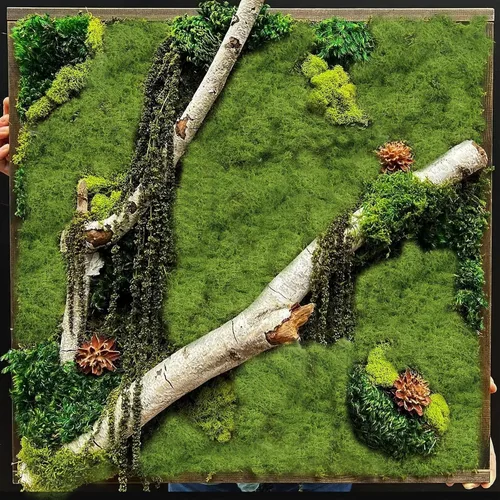 Miniatura 7 de Musgo falso para manualidades 39" x 39" musgo sintético para plantas de interior, musgo artificial para decoración, césped sintético verde para 39 x