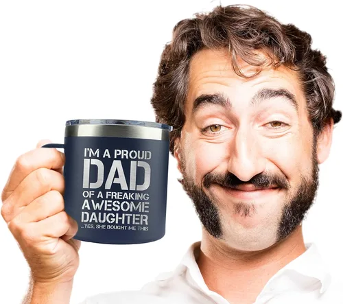 Miniatura 8 de Regalos para papá de hija, hijo, niños en el día del padre, Navidad, cumpleaños - Divertidos regalos para papás - Regalo para padre - Taza de papá