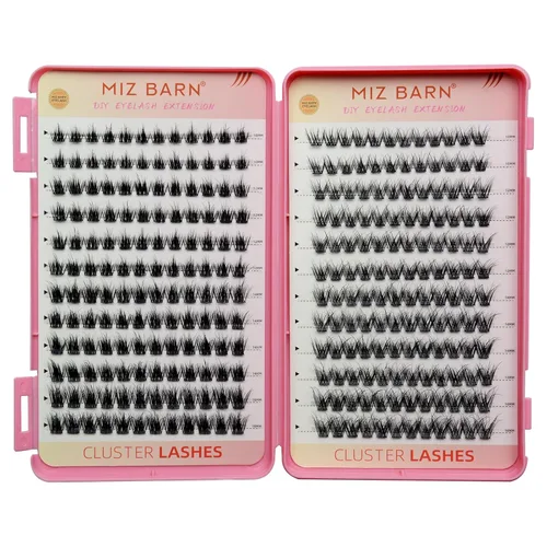 288 piezas racimos de pestañas DIY Extensiones de pestañas 3D Pestañas manga ultra-gran capacidad pestañas finas en racimo Kit para autoaplicación