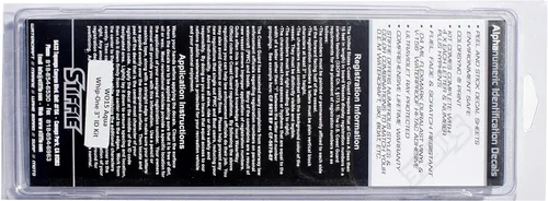 Miniatura 4 de STIFFIE Whip-One Aqua - Calcomanías de identificación alfanuméricas, adhesivos de números de registro para barcos y embarcaciones personales, 3