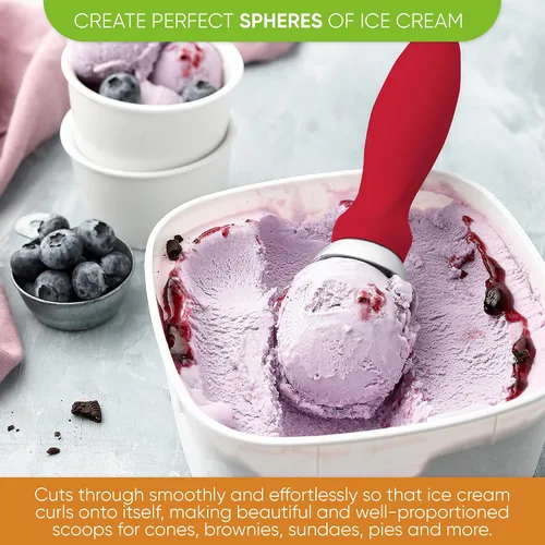 Miniatura 4 de Spring Chef - Cuchara para helado con mango suave, profesional, fuerte y resistente, utensilio de cocina de primera calidad para masa de galletas