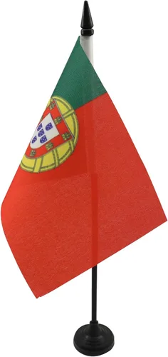 Miniatura 170 de United Kingdon Coat of arms Table Flag 5'' x 8'' - UK - British - England Desk Flag 21 x 14 cm - Black plastic stick and base - AZ FLAG Escudo