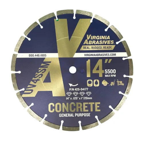 Miniatura 10 de Virginia Abrasives 425-08408 - Hoja de diamante de hormigón de uso general UV de 9 pulgadas - Cortador húmedo y seco para hormigón/asfalto