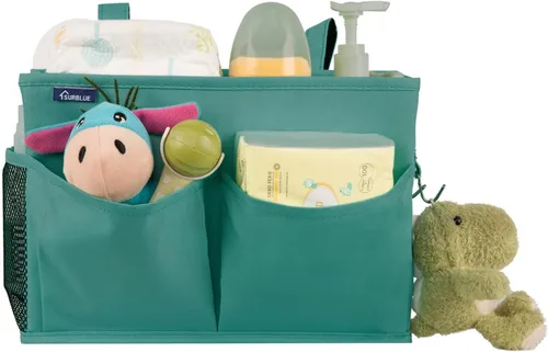Miniatura 4 de Surblue Caddy Organizador Colgante Bolsa de Almacenamiento para Cabecera para Literas y Camas de Hospital, Verde Azulado, Pequeño R-Teal