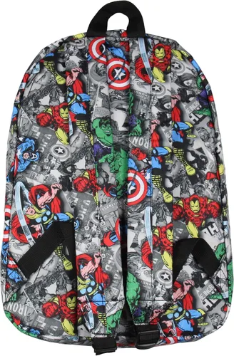 Miniatura 4 de Marvel Avengers Thor Iron Man Capitán América Hulk Mochila escolar para portátil de 17 pulgadas