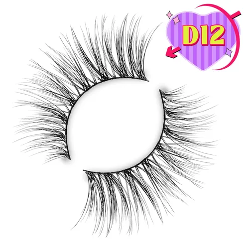 Miniatura 9 de Onlyall Pestañas naturales, pestañas postizas de aspecto natural, pestañas postizas acampanadas, pestañas postizas suaves y esponjosas, 7 pares D12