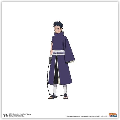 Miniatura 10 de Gallery Pops Naruto Shippuden - Arte de pared de Obito Uchiha, versión enmarcada negra, 12 x 12 pulgadas
