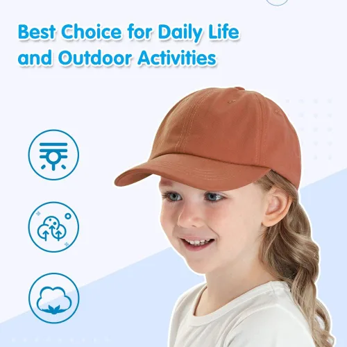 Miniatura 62 de Peecabe Gorra de béisbol para niños pequeños, unisex, de algodón, ajustable, para bebés, niños, gorra de béisbol para niñas de 1 a 5 años