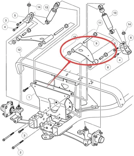 Miniatura 4 de Delta A-brazo resistente del brazo de control del carro de golf para el precedente 2004+ del coche del club