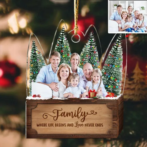 Miniatura 30 de LOVELYPOD Adorno de foto personalizado,Árbol de adorno de Navidad personalizado, Adorno de forma plana 2D de foto personalizada, Foto personalizada
