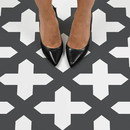 Miniatura 9 de FloorPops FP3308 Nordic Peel & Stick - Azulejos para piso, color negro