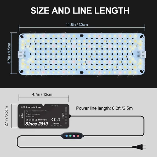 Miniatura 7 de FRGROW Paquete de 3 luces planas de cultivo para plantas de interior, inicio de semillas, vegetación, temporizador de 4/8/12/16/20H, luces