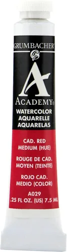 Grumbacher Academy - Pintura de acuarela, 0.25 onzas, tono medio rojo cadmio (A029)