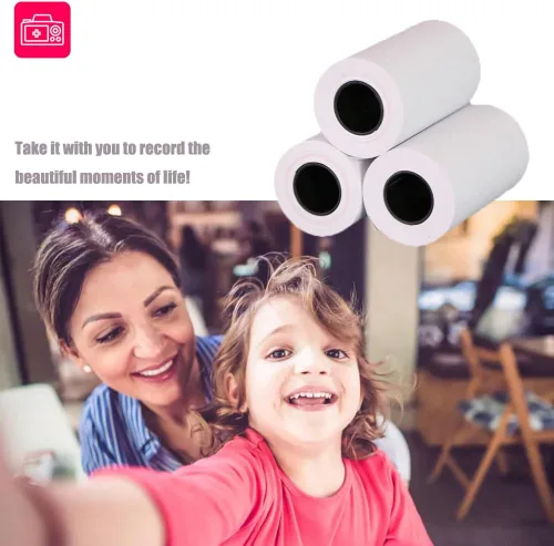 Miniatura 2 de 10 rollos de papel de impresión de repuesto de cámara instantánea para niños, suministros de recuerdos de cámara instantánea, impresora fotográfica