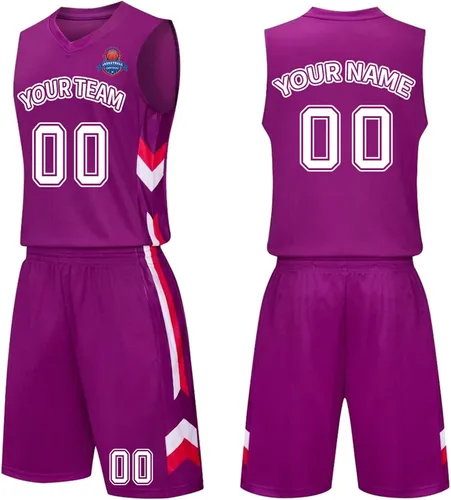 Conjunto de pantalones cortos de baloncesto personalizados y top set personalizado con nombrenúmerologotipo del equipo, adecuado para niños,