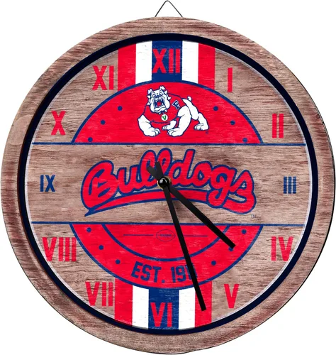 Miniatura 9 de FOCO NCAA Reloj de pared de barril de madera