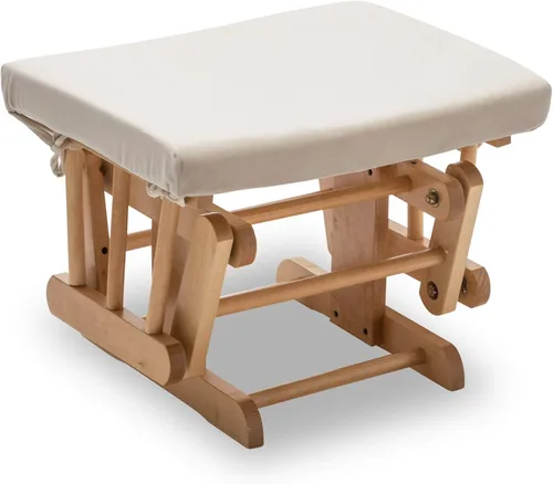 Miniatura 7 de Paddie Glider Rocker - Cojines de repuesto de terciopelo con almacenamiento, juego de cojines para silla mecedora con lazos, 5 unidades, color beige