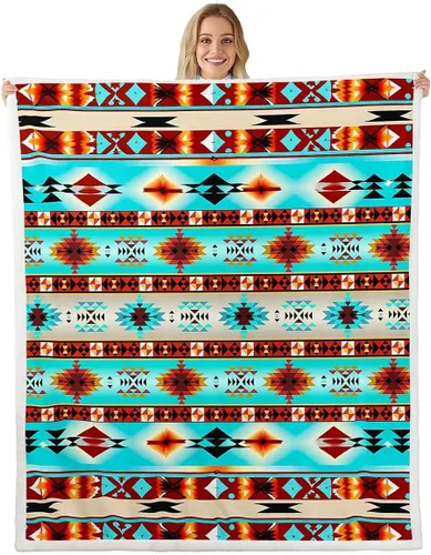 Miniatura 31 de Erosebridal Manta de forro polar de piel de vaca con estampado de leopardo marrón, manta occidental de 50 x 60 pulgadas, manta con estampado de vaca