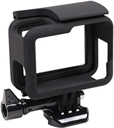 Funda protectora de carcasa verde militar + tornillo solitario + soporte base para Go Pro Hero 5 6 7 negro nuevos accesorios (color negro)