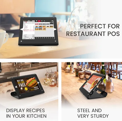 Miniatura 5 de Tablet quiosco POS soporte compatible 10,2 "iPad 7 8 9 generación con base giratoria 360