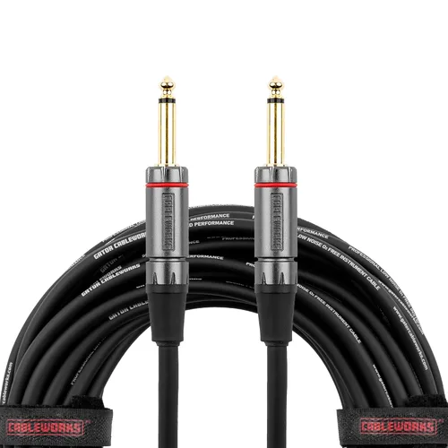 Miniatura 14 de Cableworks By Gator Cases Headliner Series Premium 3 pies recto a ángulo recto cable para instrumentos de guitarra (GCWH-INS-03RA)