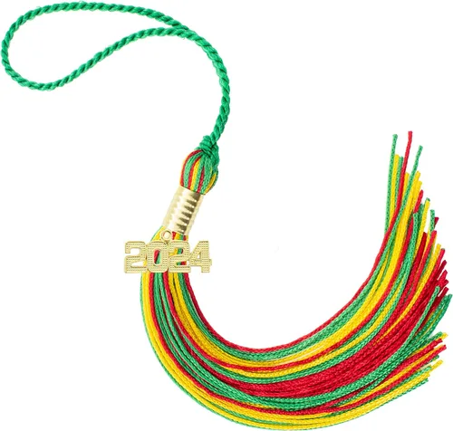 Miniatura 283 de Borla de graduación Aqua 2022, todos los colores escolares disponibles, fabricada en Estados Unidos