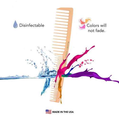 Miniatura 8 de Allegro Combs 6000 peines de pelo con dientes anchos y ventilados, para peluquero y estilista, pelo rizado, mezcla fresca, 12