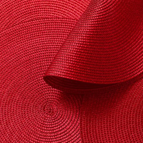Miniatura 4 de AHHFSMEI Manteles individuales redondos trenzados de 15 pulgadas, manteles individuales redondos para mesas de comedor, tejidos naturales, Rojo