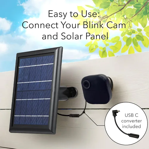 Miniatura 3 de Panel solar Wasserstein con batería interna - Compatible con Blink Outdoor 3/4 y Blink Outdoor 2K+ (nuevo modelo) (negro) - Cámara no incluida