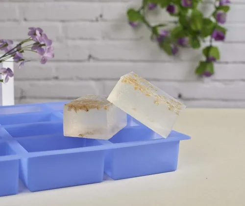 Miniatura 6 de Molde de jabón de silicona rectangular grueso de 4 onzas, molde de jabón de 12 barras para hacer jabón, grueso y duradero con lados planos y líneas