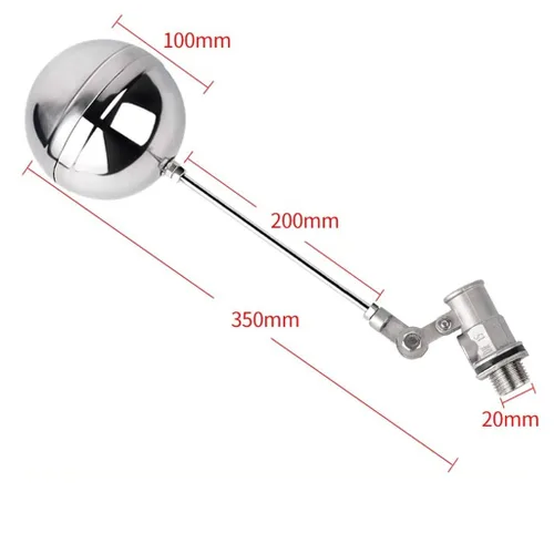Miniatura 2 de 1pcs Adjustable Floating Ball Valve, 1/2inch 304 Stainless Steel Float Valve, Water Level Controller for Water Tank Towers
