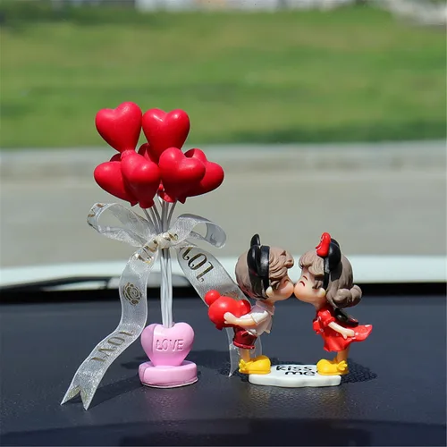 Miniatura 11 de Lindos adornos para pareja, lindo adorno para el interior del automóvil para parejas, decoración del automóvil, acción de caricaturas para parejas
