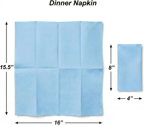 Miniatura 3 de Servilletas de papel AMERICAN HOMESTEAD - Servilletas de papel desechables tipo lino azul claro - Servilletas de mesa de calidad de restaurante