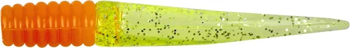 Miniatura 25 de Bobby Garland Slab Slay'R Señuelo de pesca de plástico suave para crappie, equipo de pesca y accesorios, 2 pulgadas, Chartreuse Silver Chartreuse